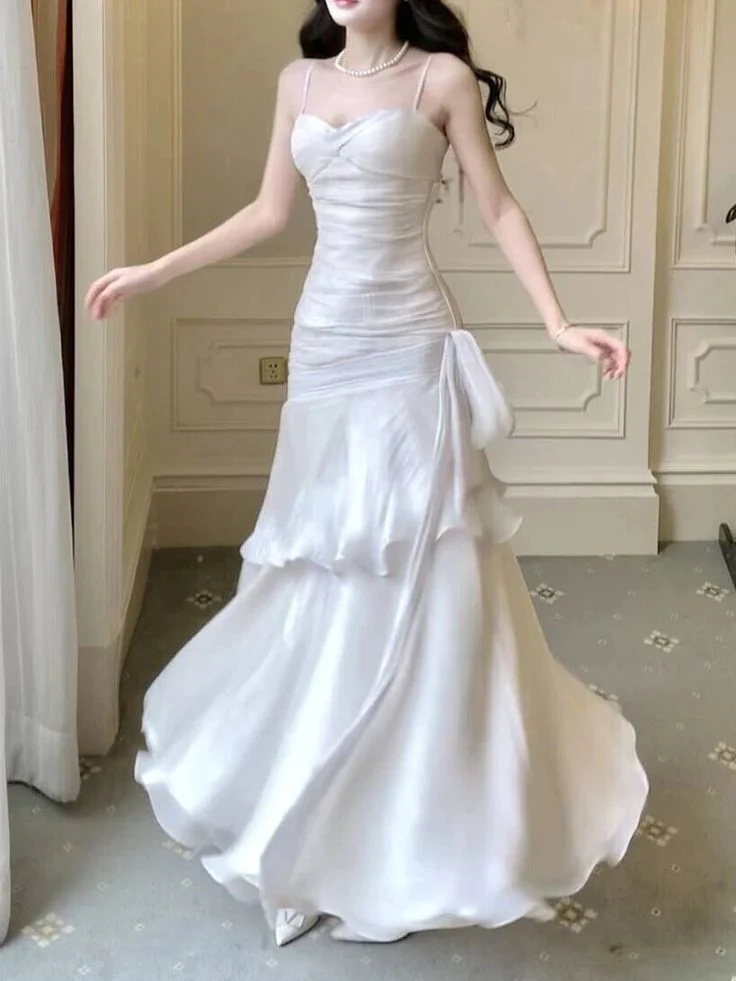 Chic Green Strap Sweetheart Long Formal Evening Prom Dress - Bild 8