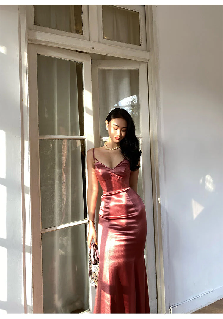 Long Formal Occasion Satin Sleeveless Evening Gowns for Women - Bild 7