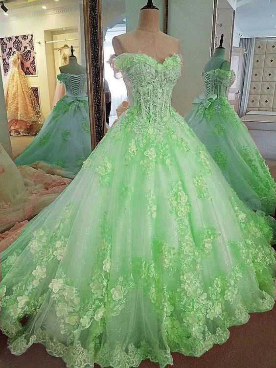 Elegant Beaded Sweet 16 Prom Dresses Pink Lace Ball Gown - Bild 7