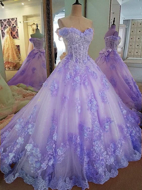 Elegant Beaded Sweet 16 Prom Dresses Pink Lace Ball Gown - Bild 6