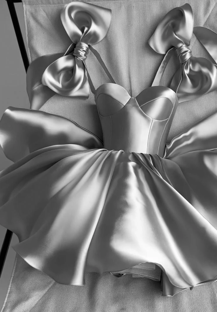 Satin White Homecoming Short Party Dress - Bild 4