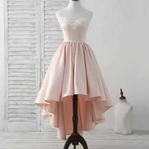 Elegant Pink Sweetheart Neck Short Prom Dress - Perfect for Homecoming & Parties