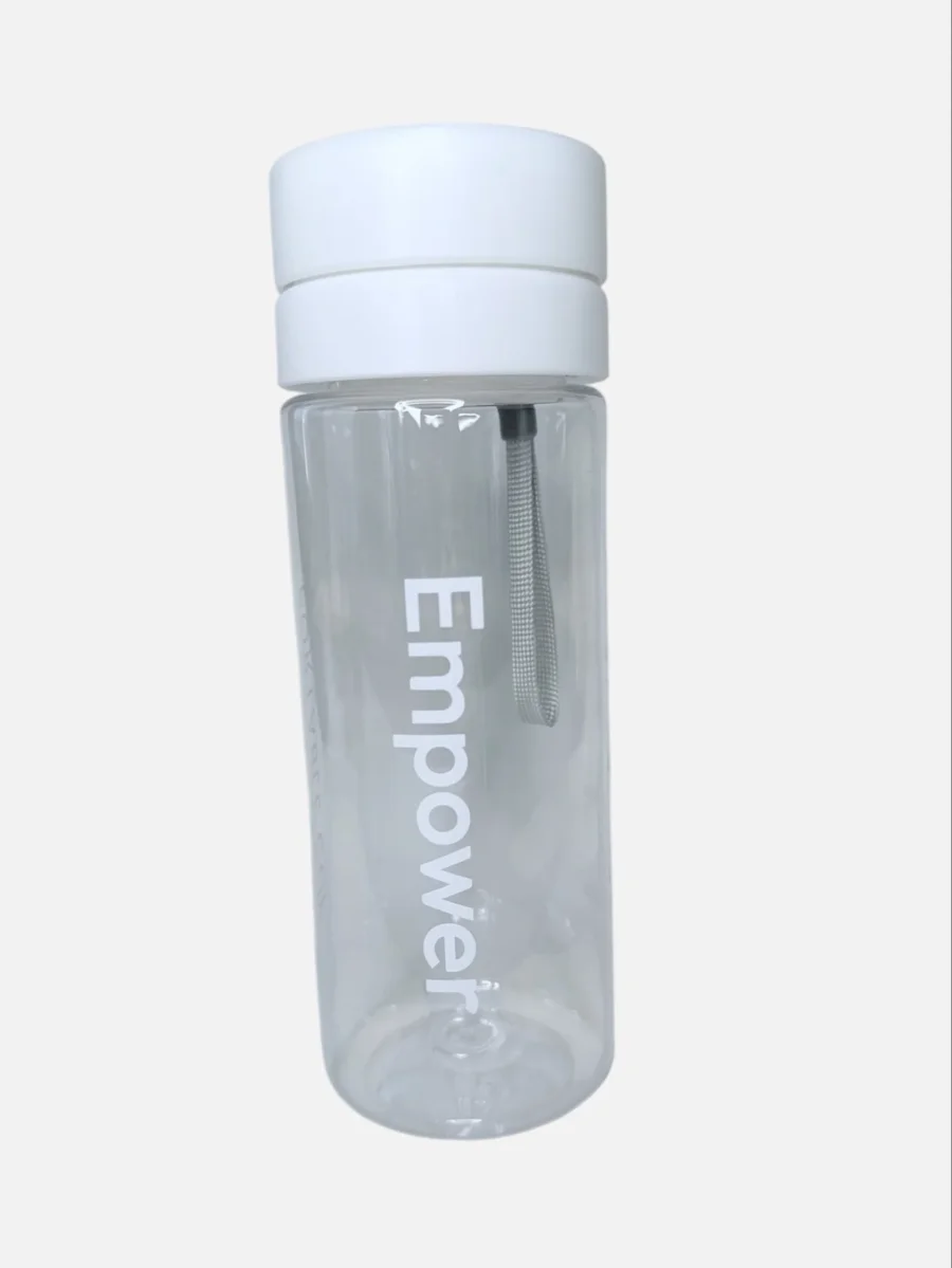 2-in-1 Water & Shaker Bottle 600 ml White - Bild 4