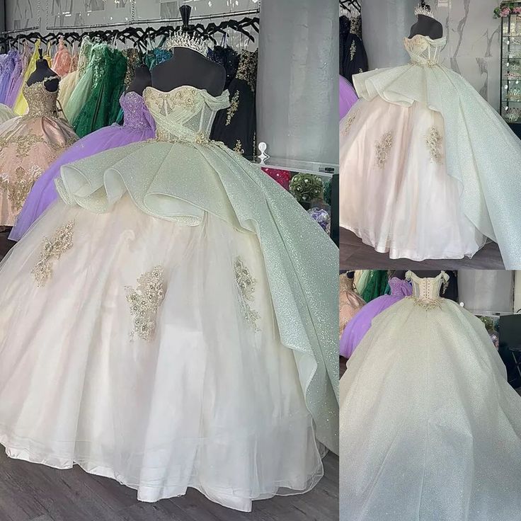 Luxury Quinceanera Ball Gown Prom Dress with Applique Corset - Bild 5