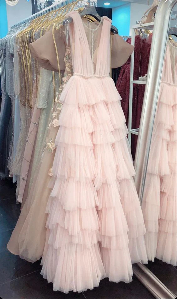 Pink Long Prom Dresses Party Gown for Women Formal Occasions - Bild 2