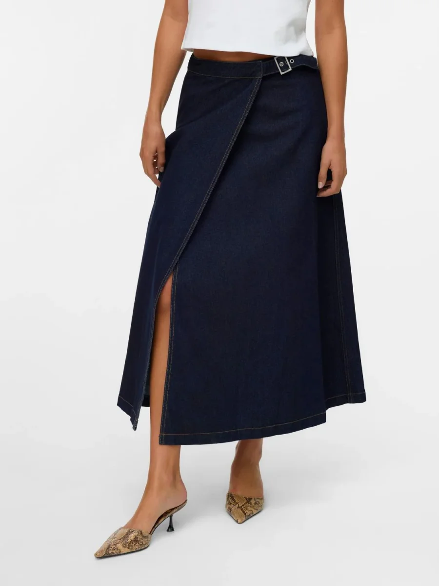 VMCALISTA Long Skirt - Dark Blue Denim - Bild 3