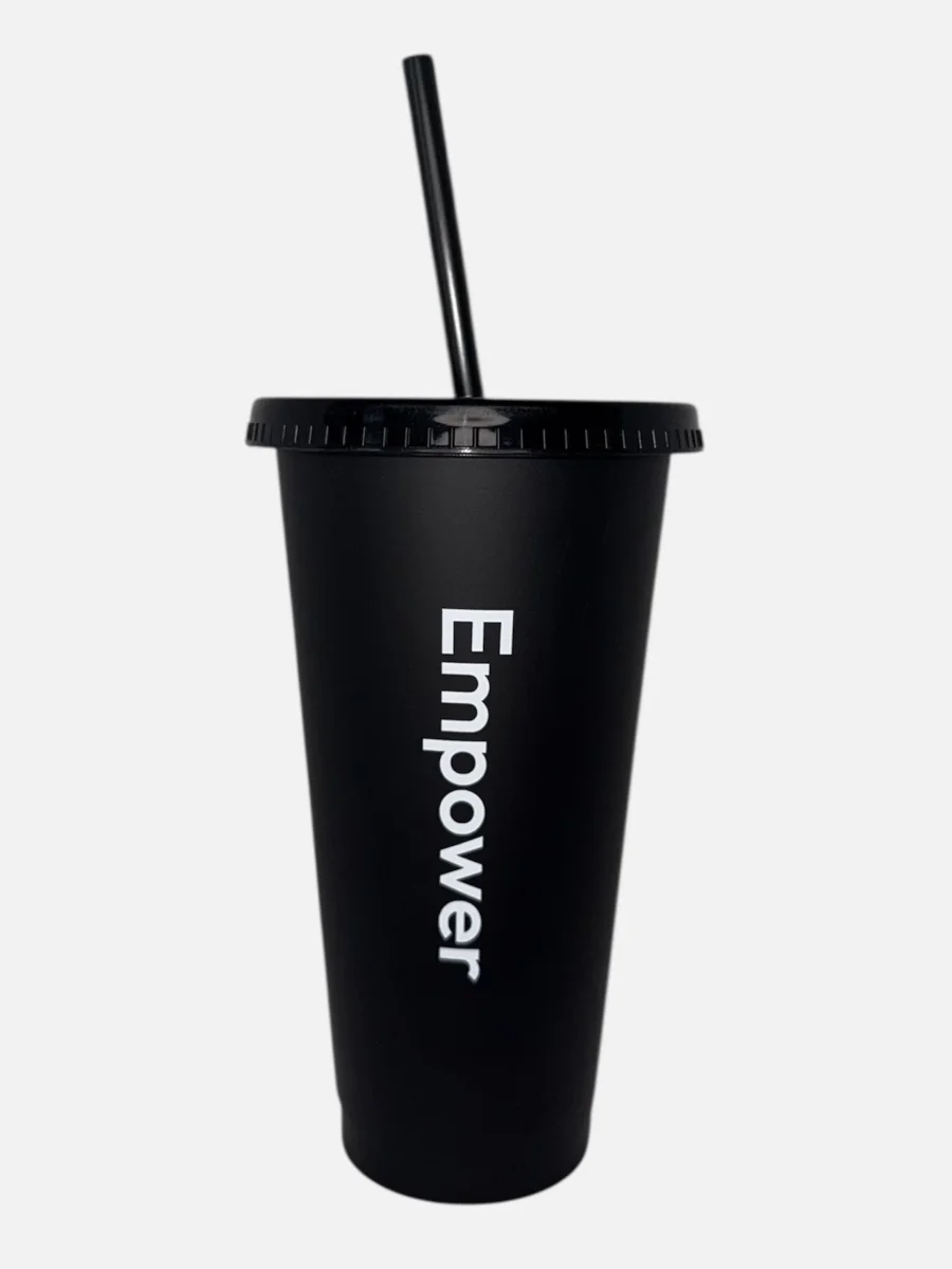 Empower Reusable Straw Cup Black - Bild 3