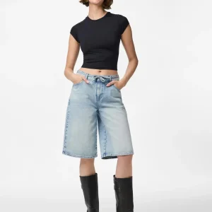 PCSELMA Shorts - Light Blue Denim