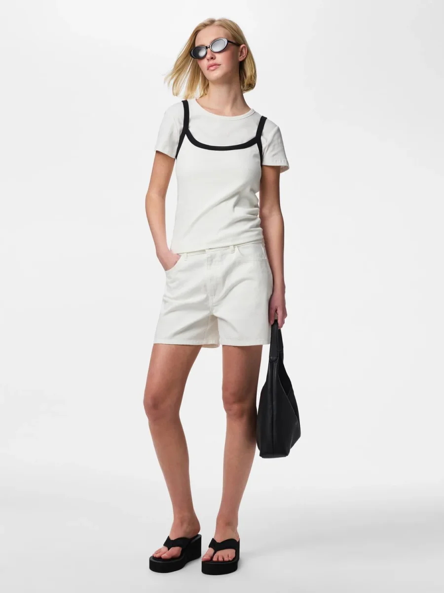 PCABBI Shorts - Bright White - Bild 2