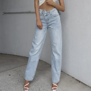 Alva | Jeans Dam Raka Hög Midja