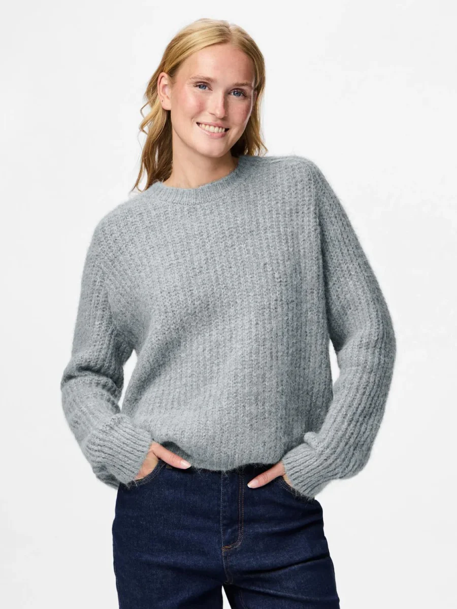PCCLEO Pullover - Medium Grey Melange - Bild 3
