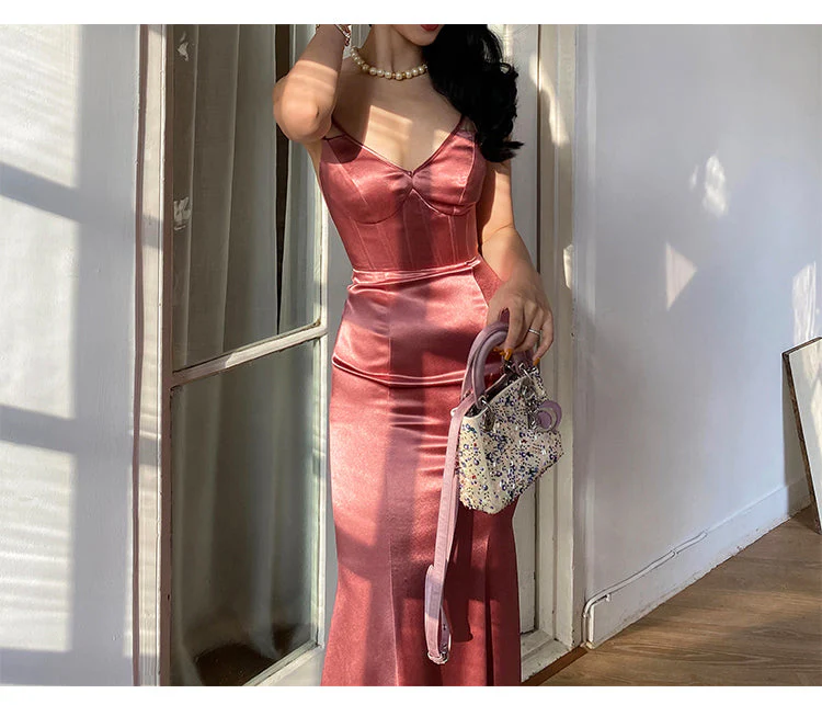 Long Formal Occasion Satin Sleeveless Evening Gowns for Women - Bild 9