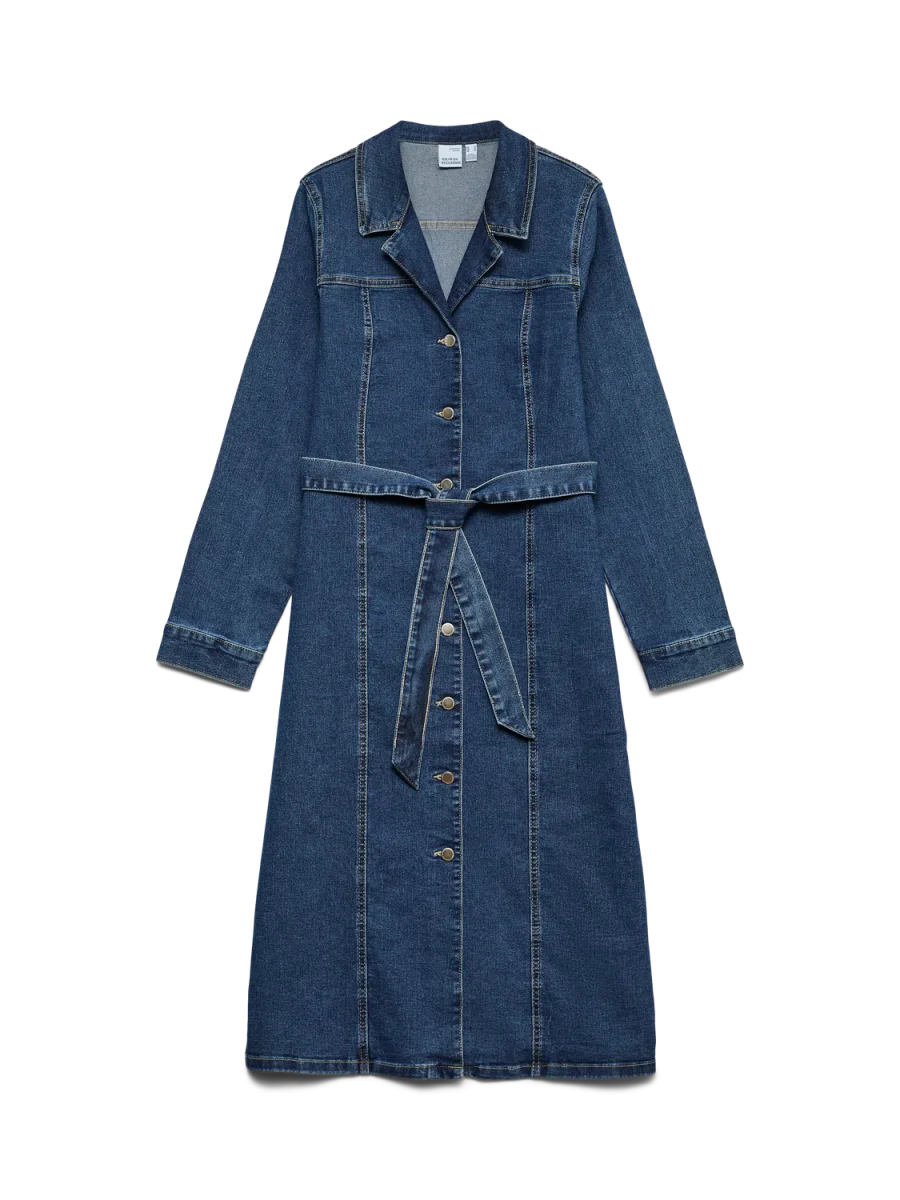 VMTELLY Midi Dress - Dark Blue Denim - Bild 2