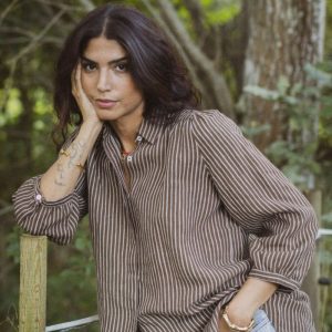 Mildred Blus Cocoa Stripes