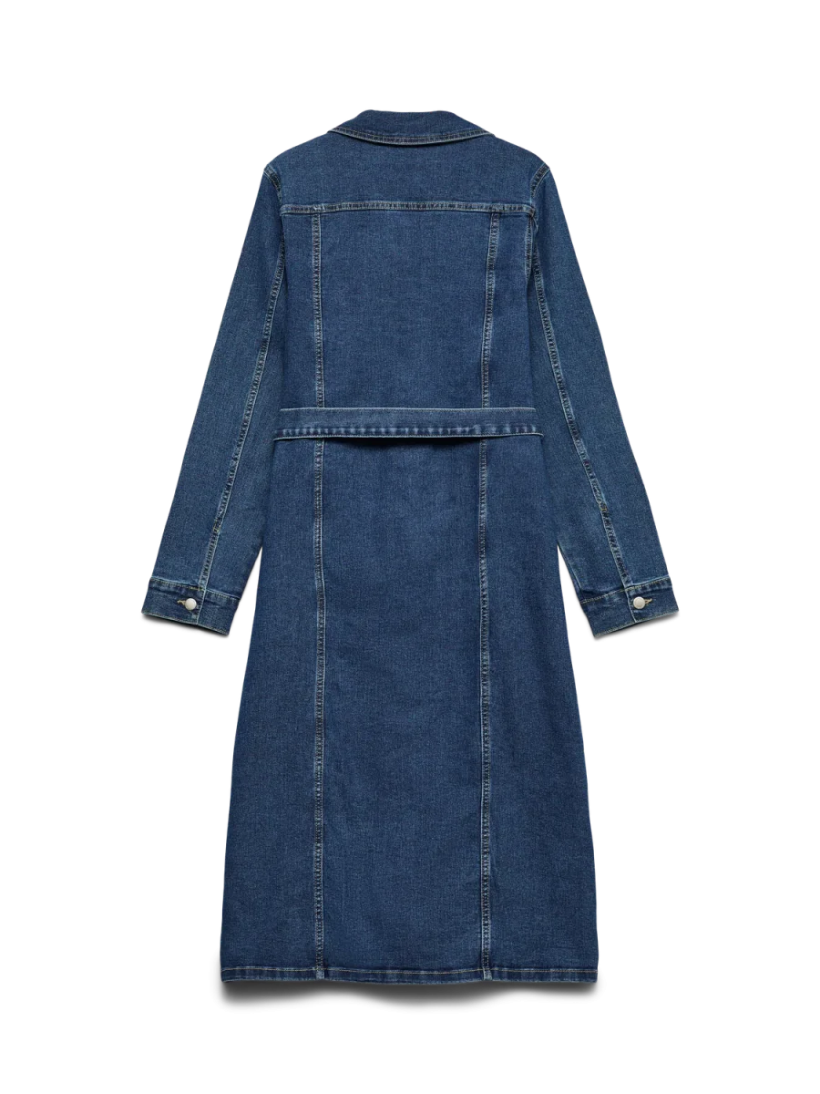VMTELLY Midi Dress - Dark Blue Denim - Bild 3