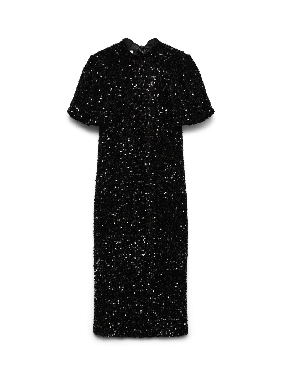 VMBELLA Long Dress - Black - Bild 6